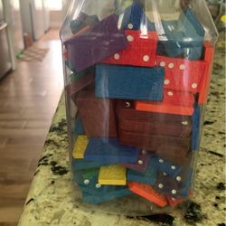 Colorful Container Of Dominoes $2