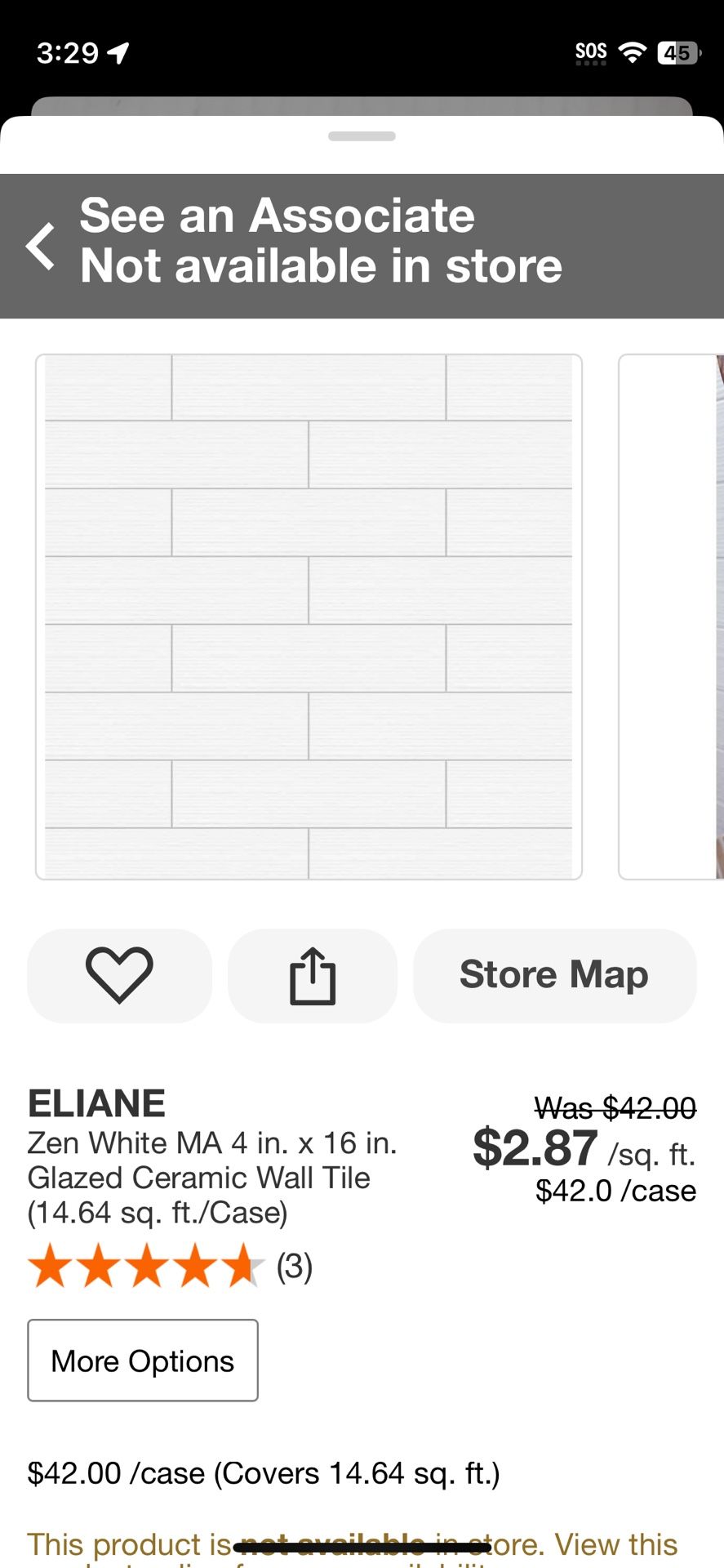 SaleSumo ELIANE Zen White MA 4 in. x 16 in. Glazed Ceramic Wall Tile (14.64 sq. ft./Case) 