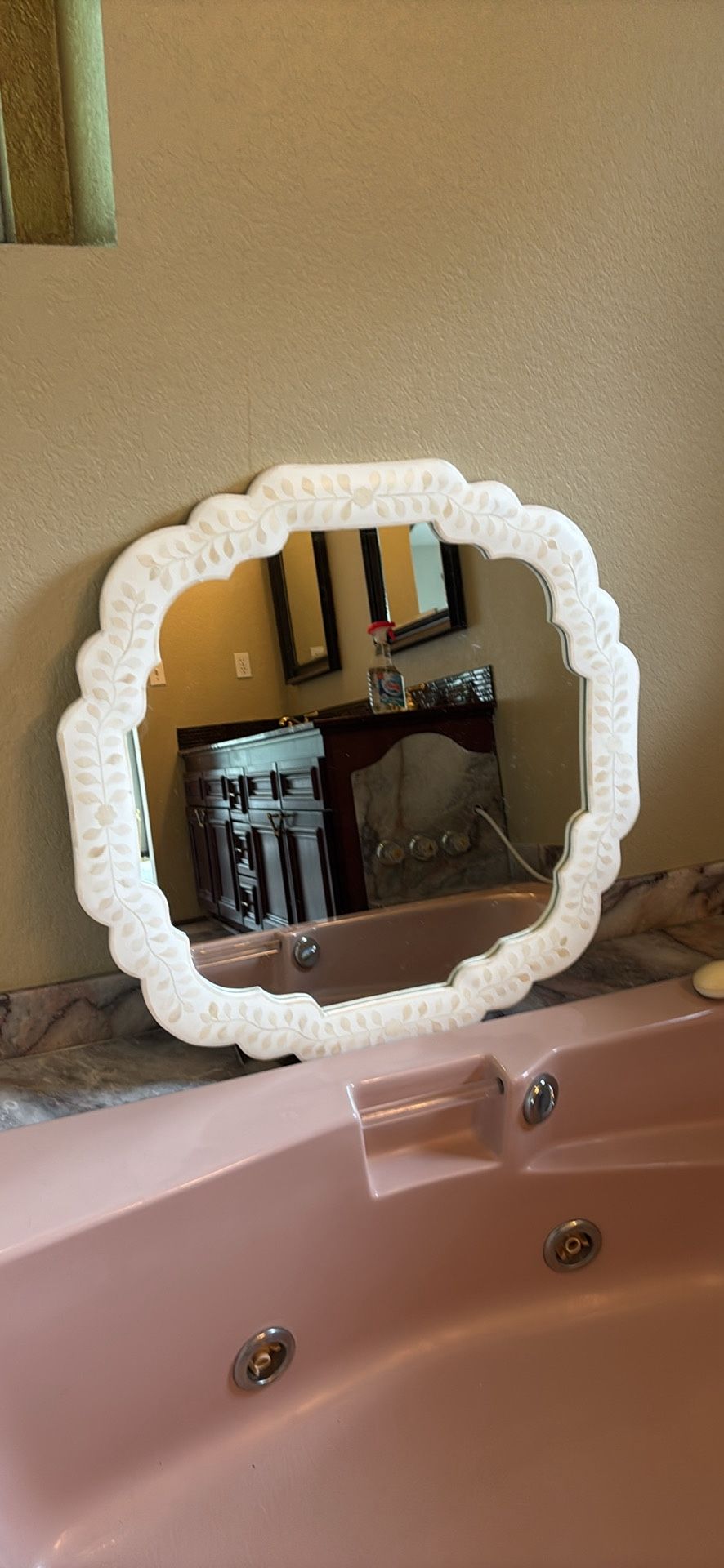 Beautiful White Border Mirror