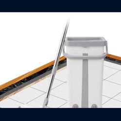 Flat mop Bucket Set, no Need to wash by Hand, Flat mop, Scraper, and Music mop, Dry and Wet Dual-Pur