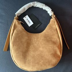 4th + Reckless // Faux Suede Crescent Bag