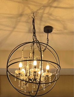 Luxury Crystal Orb Chandelier ✨ Modern Glam Light Fixture