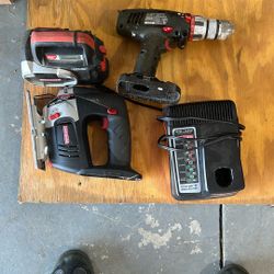 Craftsman 19.2 Drill, Charger, Saw, And Radio