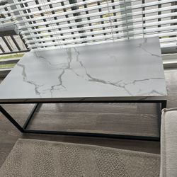 White marble coffee table