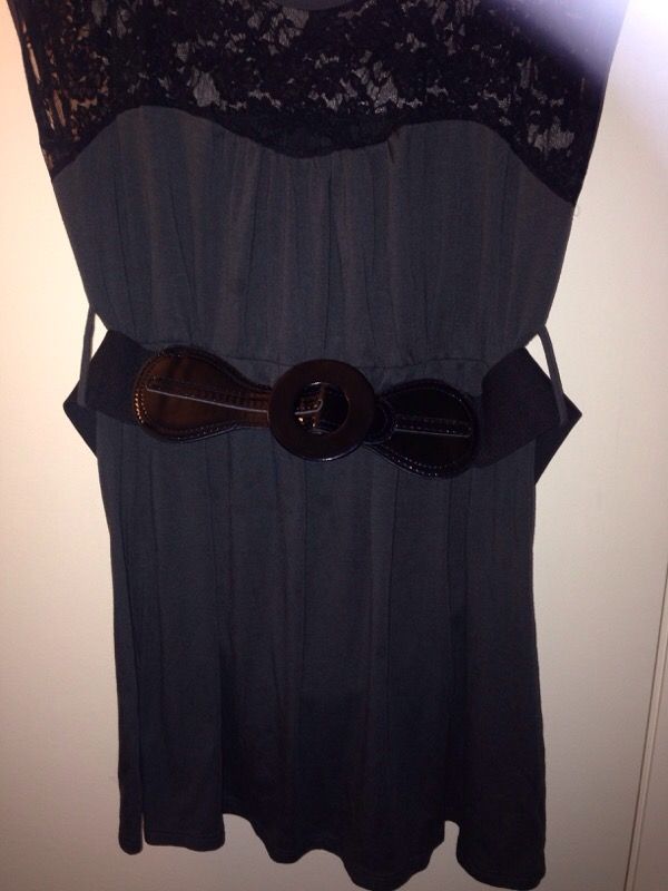 De Colores Gray and Black Dress