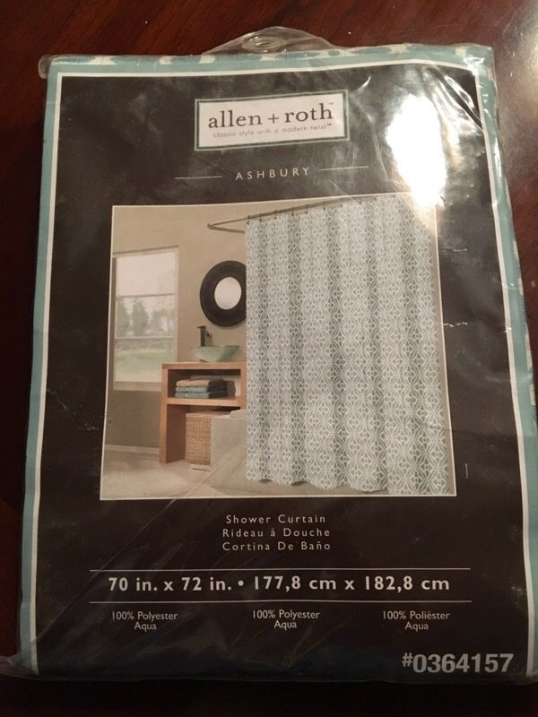 Ashbury Shower Curtain Allen Roth Ashbury Shower Curtain Aqua New For In Hialeah Fl