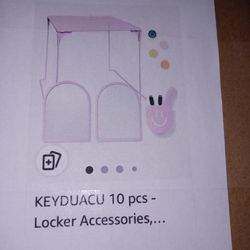 KEYDUACU 10 pcs Locker Accessories
Unopened box of KEYDUACU locker accessories