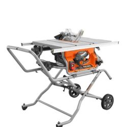 RIDGID 10 in. Pro Jobsite Table Saw with Stand With little scratch look to the picture one and point my finger