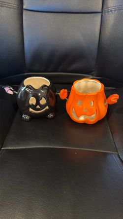 Halloween Ceramic Candy Bowls Set of 2