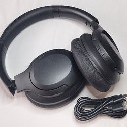 Brookstone BKH928 Wireless Noise-Cancelling Headphones - Black