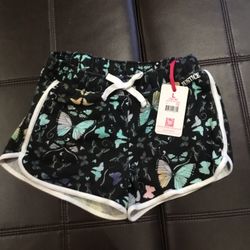 Justice Girls Butterfly Shorts New With Tags Size 12/14