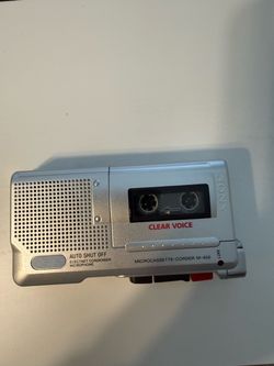 Sony Microcassette Corder M-455 Handheld Audio Recorder, Silver