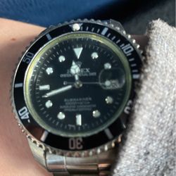 Black Face Silver Rolex