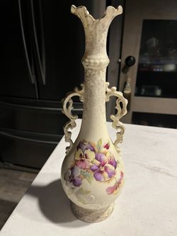 Antique Victoria Austria Porcelain Hand Painted Vase