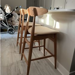 Light Wood Counter Stool