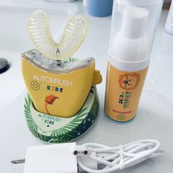 AutoBrush Sonic Pro Kids U Shaped Electric Toothbrush, Unique 360° Nylon Bristles with 3 Cleaning Modes, Teeth Whitening LED-Lights, Waterproof Design