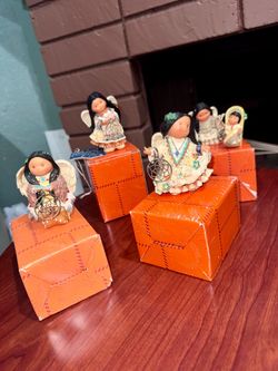 Native American Angel Figurines Set of 4