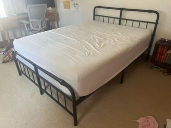 Queen size metal bed frame