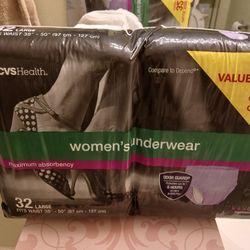 WOMAN UNDERWEAR SIZE LARGE  32 COUNT