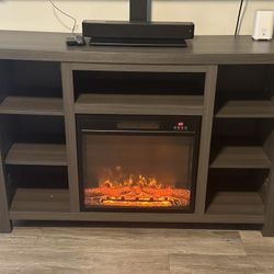 Tv stand with Fireplace