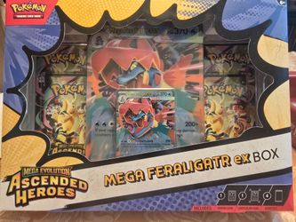 POKEMON TCG MEGA EVOLUTION ASCENDED HEROES MEGA FERALIGATR EX BOX SEALED NEW