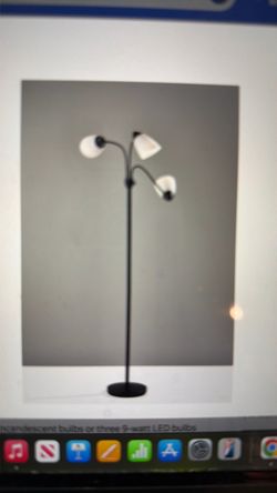 Floor Lamp three light adjustable versatile lighting
