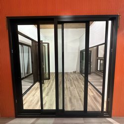 Aluminum sliding door 96*96 with net