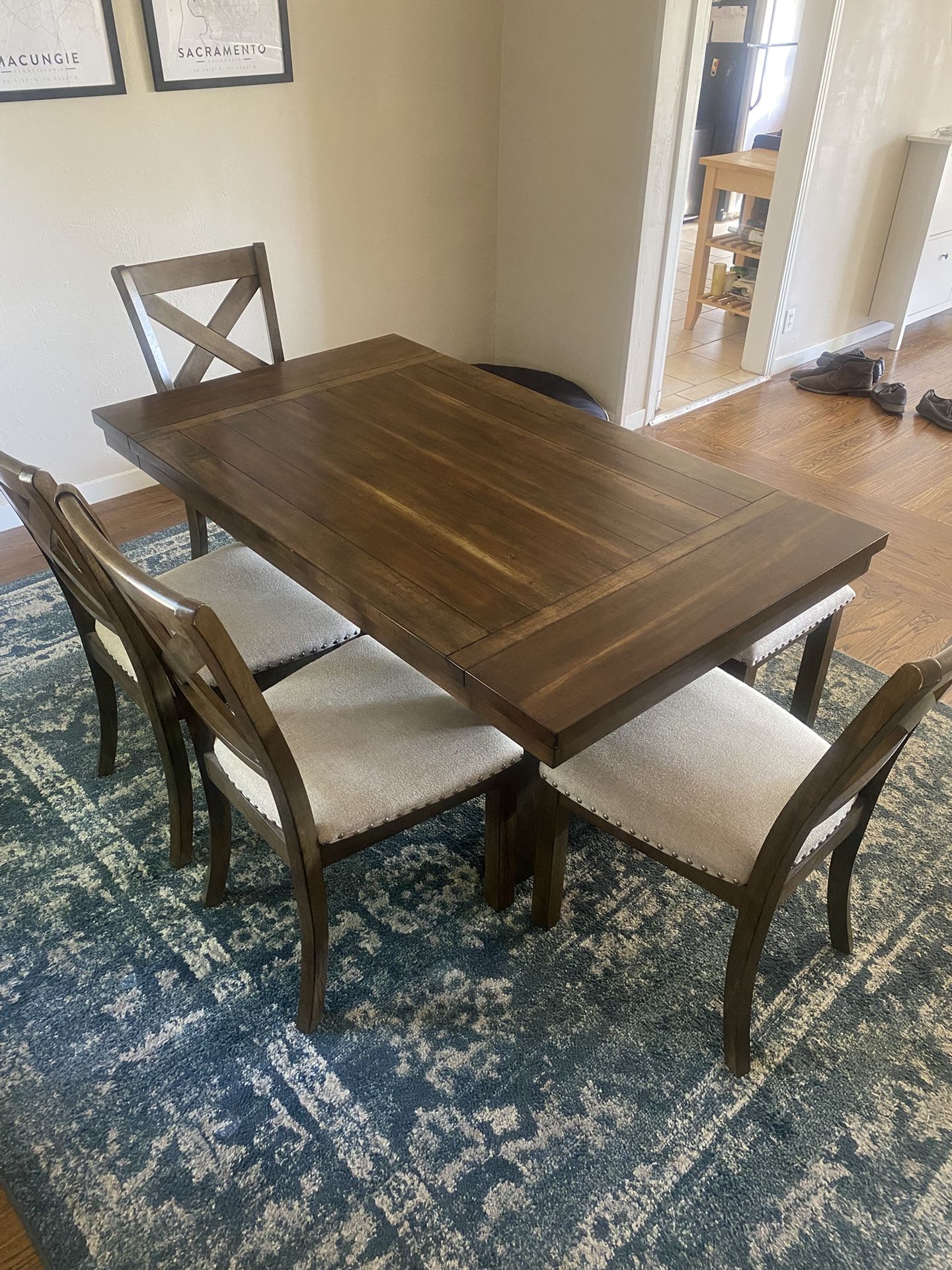 Ashley Dining Table with 4 Chairs and Bench