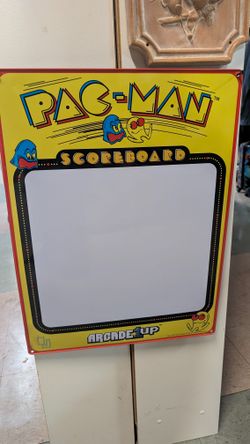 Arcade1Up Pac Man Scoreboard Metal Wall Sign Retro Gaming Decor