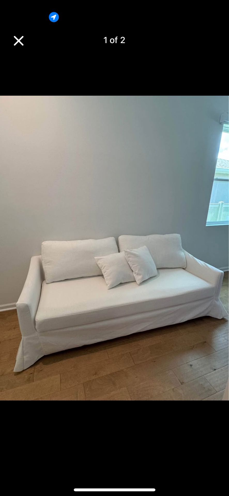 White Couch With Washable Cover