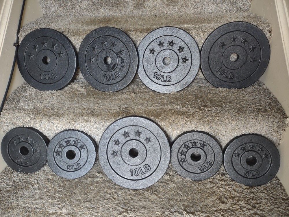 Gadino Five Star 9 Piece Metal Plate Weight Set