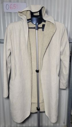 Cream Hooded Cardigan, Size M (0651)