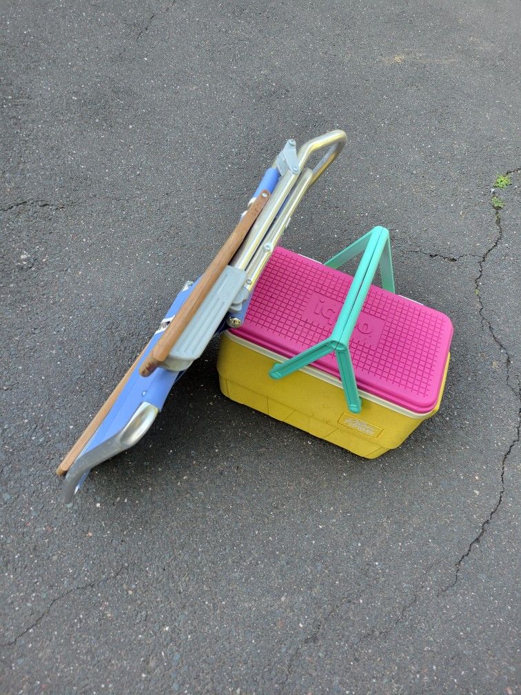 Cooler And Beach Chair