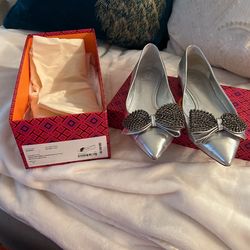 Tory Burch Silver Shoes