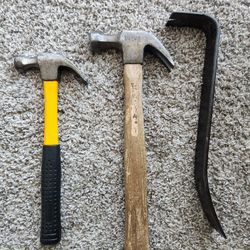 TWO HAMMERS & NAIL PULLER