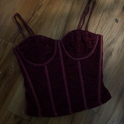 red velvet corset