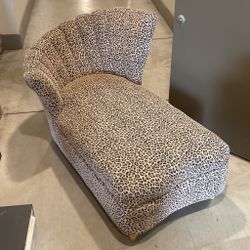 Leopard Print Chaise Lounge Couch