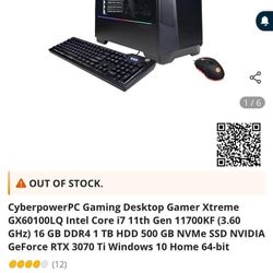 Cyber Power  Gaming Pc Set Up