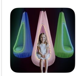 Kids light up hammock swingset