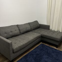 Grey living room couch, medium size great for small living spaces!