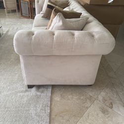 2 sofa and mirror dining table