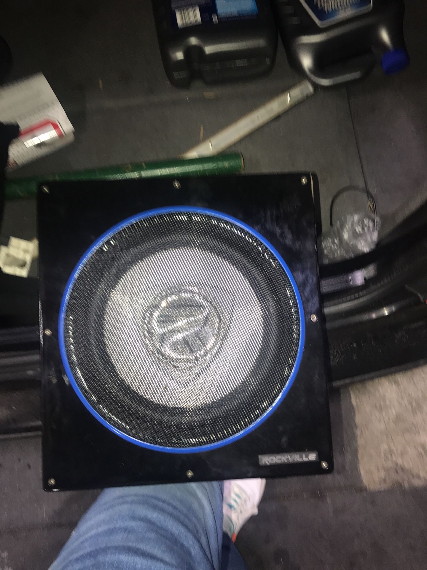 Rockville RW10CA 10" 800 Watt Slim Low Profile Active Powered Car Subwoofer Sub
