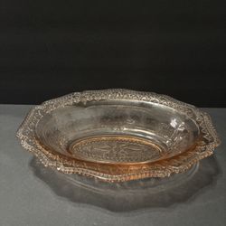 1930s antique, depression glass pink bowl $10