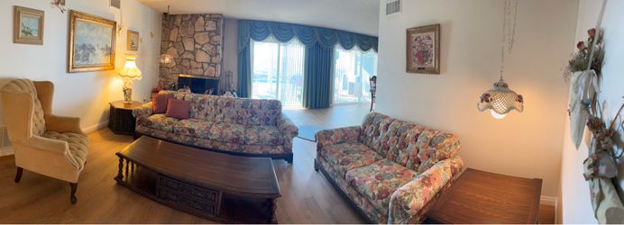Vintage 1990s Floral Tapestry Sofa & Loveseat Set – Excellent Condition