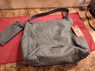 Stone Washed Leather Hobo Bag with Wallet-NEW info 👇