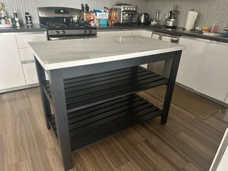 Kitchen Island with Marble Top