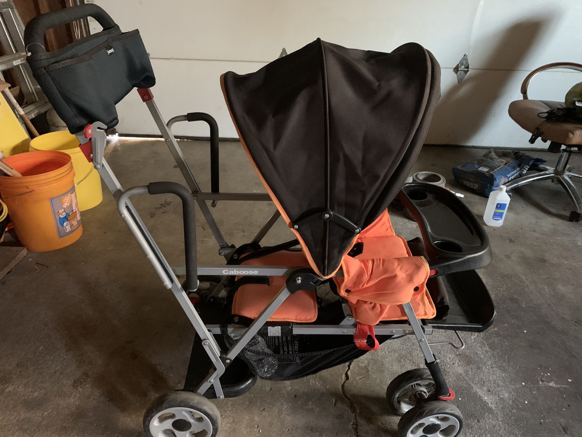 Joovy sit/stand double stroller.