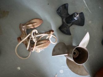 Boat anchor and propellers