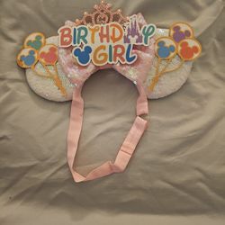Minnie/Mickey Birthday Girl Crown Ears