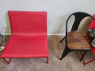 Crate and barrel wide padded chair